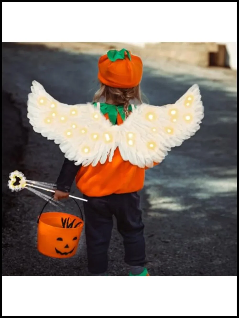 31.5in Light Up Angel Wings Costume for Kids Girls Halloween Christmas